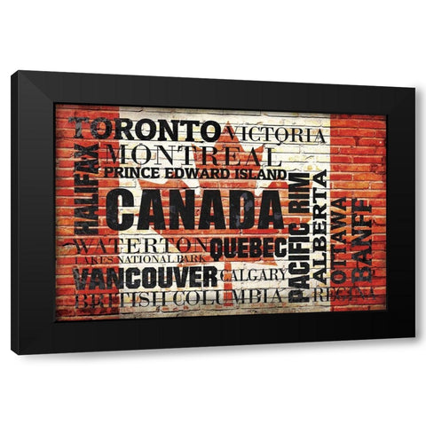 Canada Black Modern Wood Framed Art Print with Double Matting by Kimberly, Allen