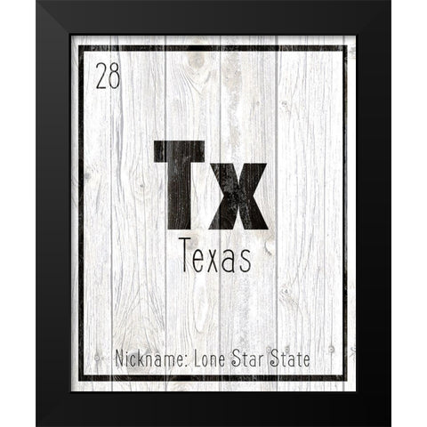 TX Black Modern Wood Framed Art Print by Kimberly, Allen