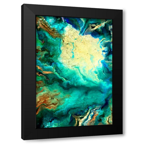 Teal Day 1 Black Modern Wood Framed Art Print with Double Matting by Allen, Kimberly