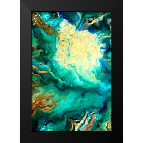 Teal Day 1 Black Modern Wood Framed Art Print by Allen, Kimberly