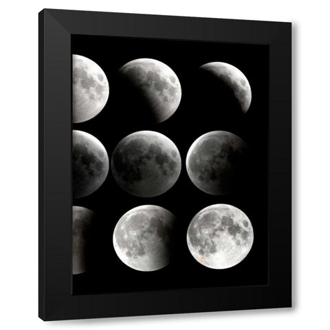 Moon Phase 2 Black Modern Wood Framed Art Print by Allen, Kimberly