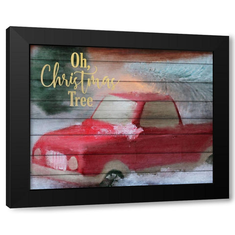 Oh Christmas Tree Black Modern Wood Framed Art Print by Kimberly, Allen