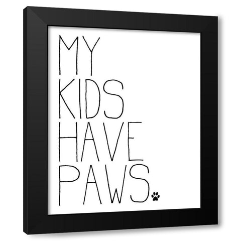 My Kids v2 Black Modern Wood Framed Art Print by Allen, Kimberly
