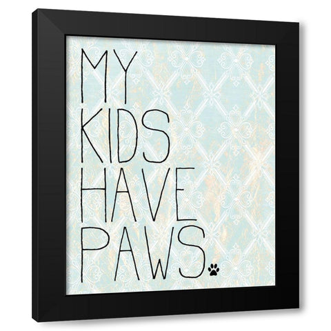 My Kids Black Modern Wood Framed Art Print with Double Matting by Kimberly, Allen