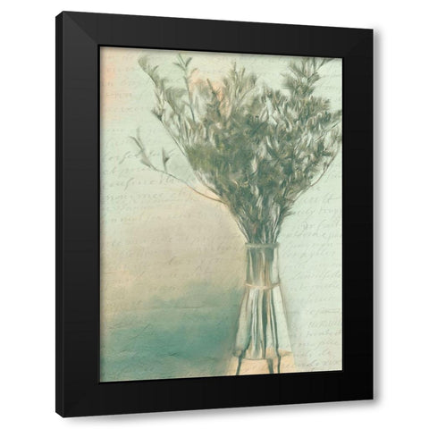 Spring Greens Black Modern Wood Framed Art Print with Double Matting by Kimberly, Allen