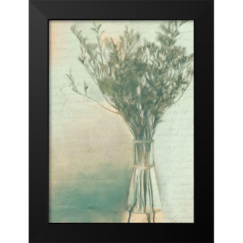 Spring Greens Black Modern Wood Framed Art Print by Kimberly, Allen