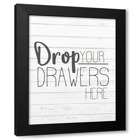 In the Laundry 1 Black Modern Wood Framed Art Print with Double Matting by Kimberly, Allen