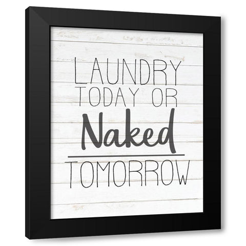In the Laundry 4 Black Modern Wood Framed Art Print with Double Matting by Kimberly, Allen