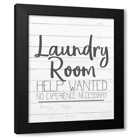 In the Laundry 5 Black Modern Wood Framed Art Print with Double Matting by Kimberly, Allen