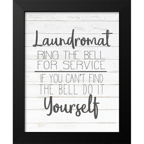 In the Laundry 6 Black Modern Wood Framed Art Print by Kimberly, Allen