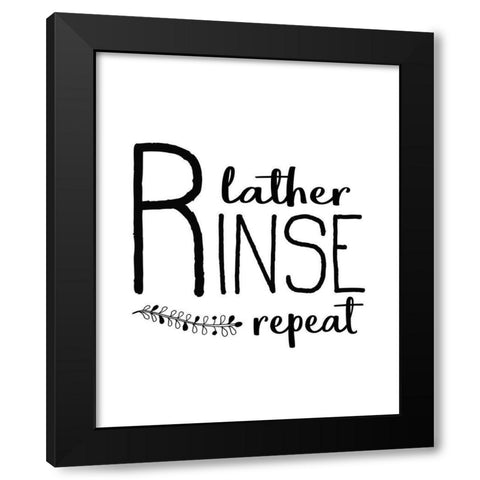 In the Bathroom 2 Black Modern Wood Framed Art Print with Double Matting by Kimberly, Allen