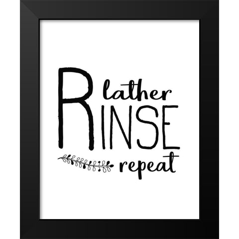 In the Bathroom 2 Black Modern Wood Framed Art Print by Kimberly, Allen