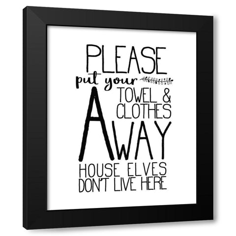 In the Bathroom 5 Black Modern Wood Framed Art Print by Kimberly, Allen