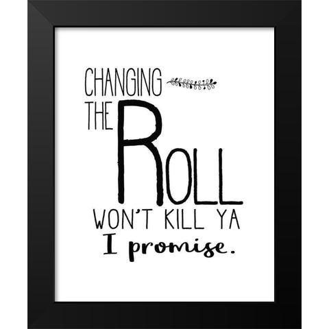 In the Bathroom 8 Black Modern Wood Framed Art Print by Kimberly, Allen