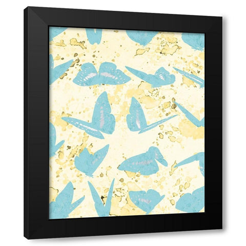 Butterflies in Motion 2 Black Modern Wood Framed Art Print with Double Matting by Kimberly, Allen