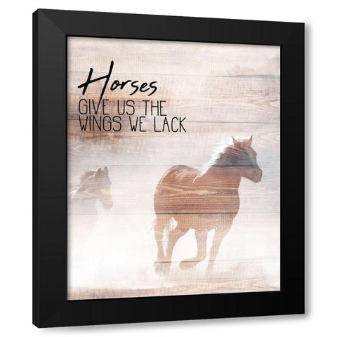 The Wings We Lack Black Modern Wood Framed Art Print by Kimberly, Allen