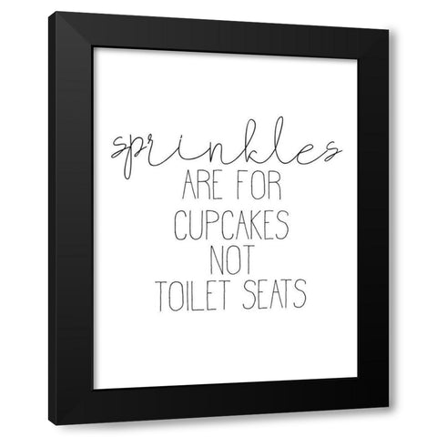 Sprinkles Black Modern Wood Framed Art Print with Double Matting by Kimberly, Allen