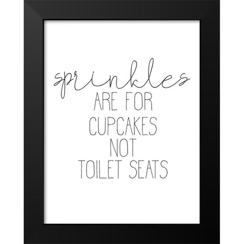 Sprinkles Black Modern Wood Framed Art Print by Kimberly, Allen