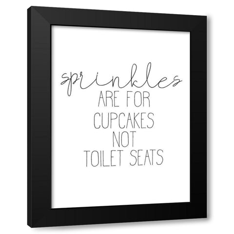 Sprinkles Black Modern Wood Framed Art Print with Double Matting by Kimberly, Allen