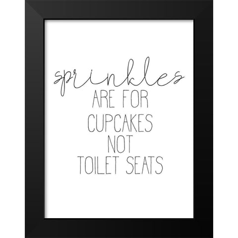 Sprinkles Black Modern Wood Framed Art Print by Kimberly, Allen