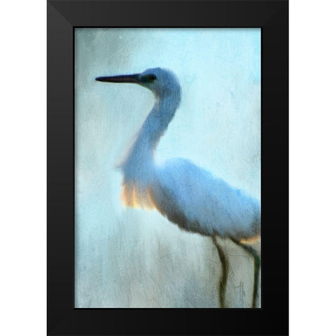 Blue Black Modern Wood Framed Art Print by Kimberly, Allen