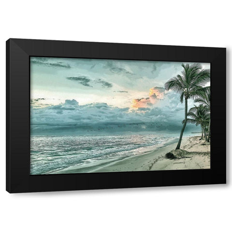 Seaside Black Modern Wood Framed Art Print with Double Matting by Kimberly, Allen