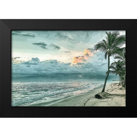 Seaside Black Modern Wood Framed Art Print by Kimberly, Allen