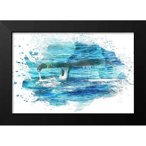 Splash 2 Black Modern Wood Framed Art Print by Kimberly, Allen