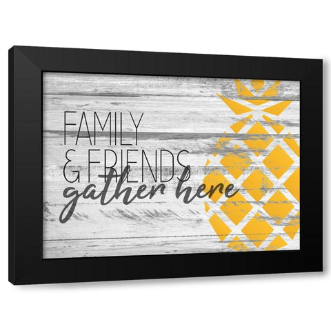 Family and Friends Black Modern Wood Framed Art Print by Kimberly, Allen