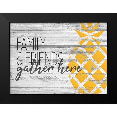 Family and Friends Black Modern Wood Framed Art Print by Kimberly, Allen