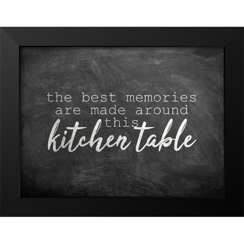 Kitchen Table Black Modern Wood Framed Art Print by Kimberly, Allen