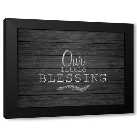 Our Little Blessing Black Modern Wood Framed Art Print with Double Matting by Kimberly, Allen