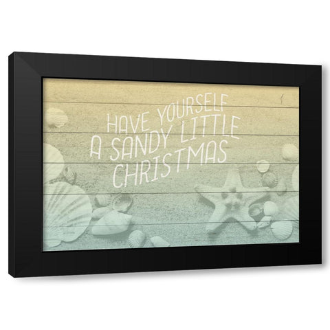 Sandy Christmas Black Modern Wood Framed Art Print with Double Matting by Kimberly, Allen