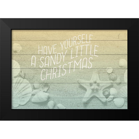 Sandy Christmas Black Modern Wood Framed Art Print by Kimberly, Allen