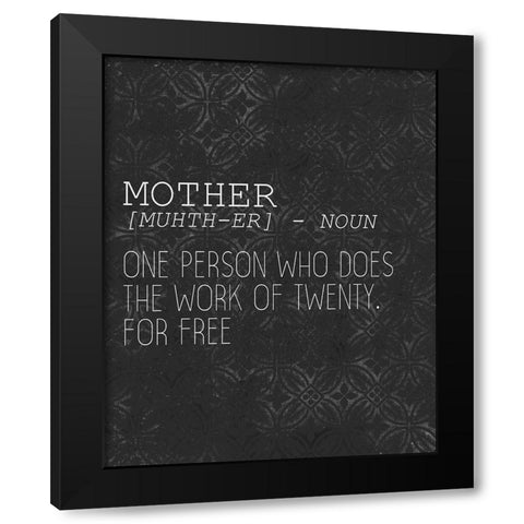 Mother Black Modern Wood Framed Art Print by Kimberly, Allen