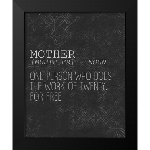 Mother Black Modern Wood Framed Art Print by Kimberly, Allen