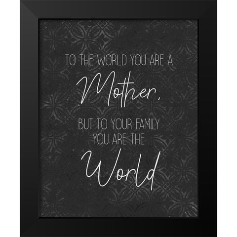 To the World Black Modern Wood Framed Art Print by Kimberly, Allen