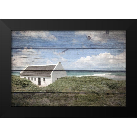 Seaside Cottage Black Modern Wood Framed Art Print by Kimberly, Allen