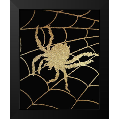 Halloween Gold 2 Black Modern Wood Framed Art Print by Kimberly, Allen