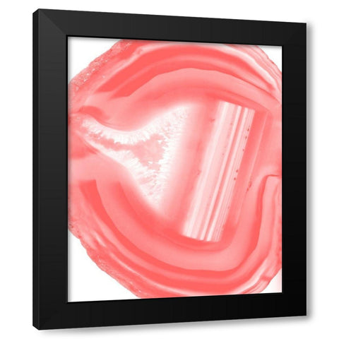 Agate Coral 2 Black Modern Wood Framed Art Print by Kimberly, Allen