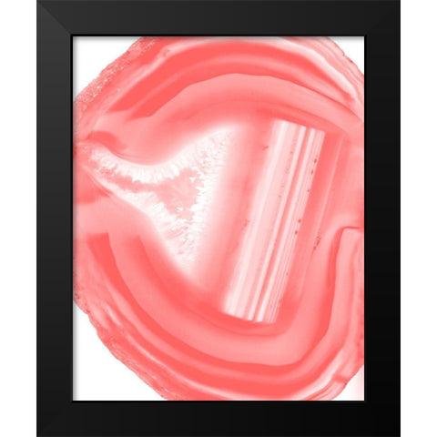 Agate Coral 2 Black Modern Wood Framed Art Print by Kimberly, Allen