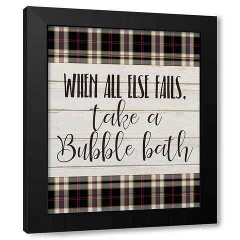 Bubble Bath Black Modern Wood Framed Art Print with Double Matting by Kimberly, Allen
