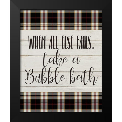 Bubble Bath Black Modern Wood Framed Art Print by Kimberly, Allen
