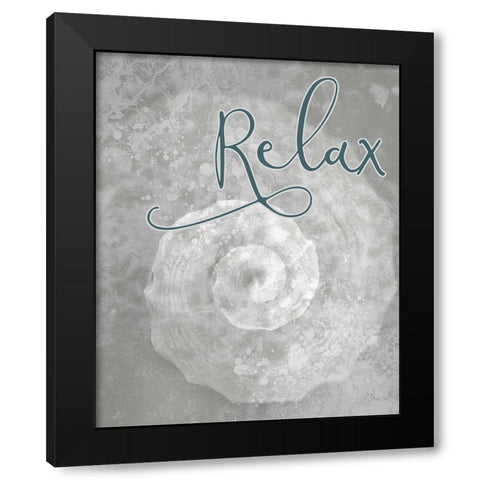 Relax Black Modern Wood Framed Art Print by Kimberly, Allen