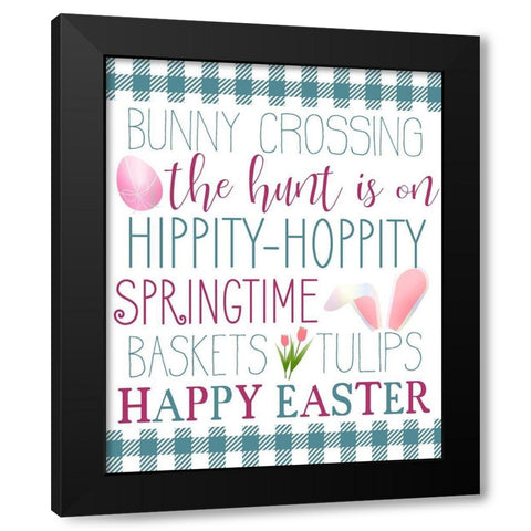 Bunny Crossing Black Modern Wood Framed Art Print with Double Matting by Kimberly, Allen