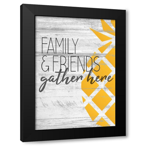 Family Friends Gather Black Modern Wood Framed Art Print with Double Matting by Kimberly, Allen