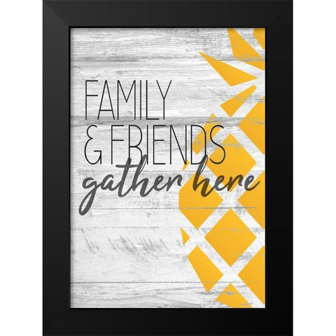 Family Friends Gather Black Modern Wood Framed Art Print by Kimberly, Allen