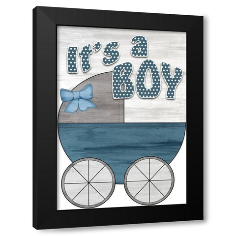 Its a Boy Black Modern Wood Framed Art Print with Double Matting by Kimberly, Allen