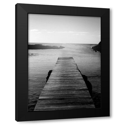 Towards the Water BW Black Modern Wood Framed Art Print by Kimberly, Allen