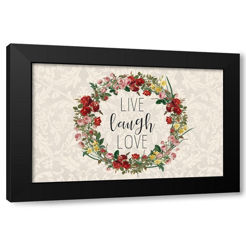 Live Laugh Love 2 Black Modern Wood Framed Art Print with Double Matting by Kimberly, Allen